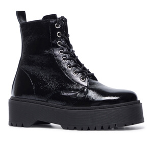 Carl Scarpa Dolmo Black Patent Leather Ankle Boots